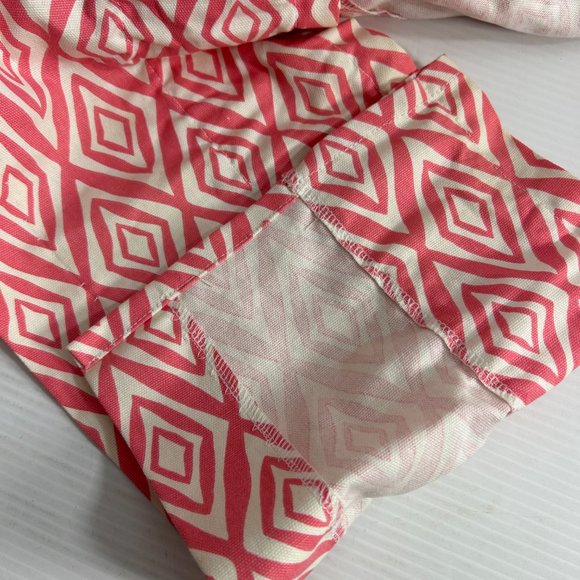 Pink White Diamond Pattern Valance Curtain 9" X 180" Rod Pocket - Picture 4 of 5